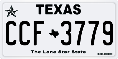 TX license plate CCF3779