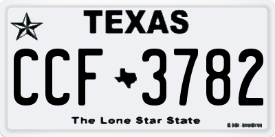TX license plate CCF3782