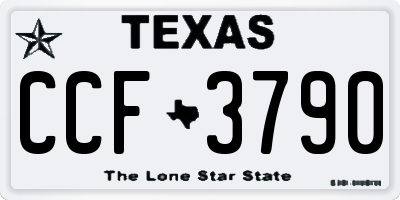TX license plate CCF3790