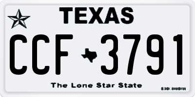 TX license plate CCF3791