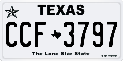 TX license plate CCF3797