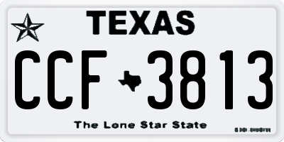 TX license plate CCF3813