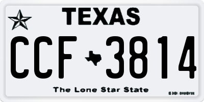 TX license plate CCF3814