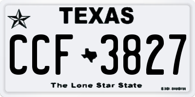 TX license plate CCF3827