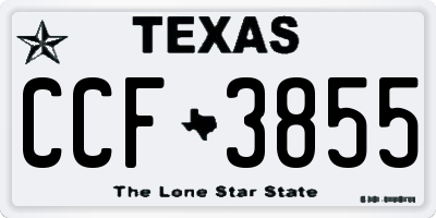 TX license plate CCF3855