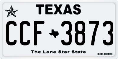 TX license plate CCF3873