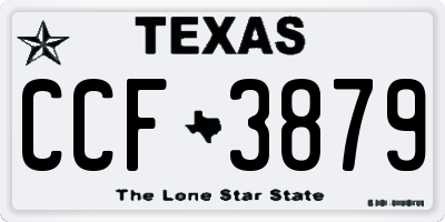 TX license plate CCF3879