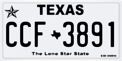 TX license plate CCF3891