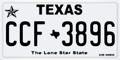 TX license plate CCF3896