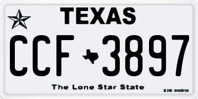 TX license plate CCF3897