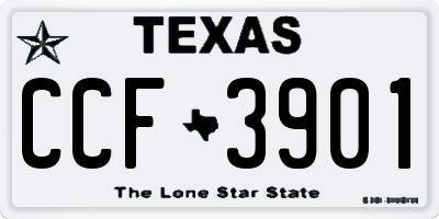 TX license plate CCF3901