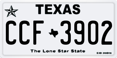 TX license plate CCF3902