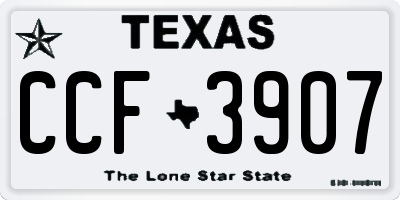 TX license plate CCF3907