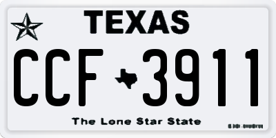 TX license plate CCF3911