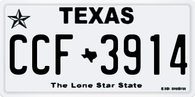 TX license plate CCF3914