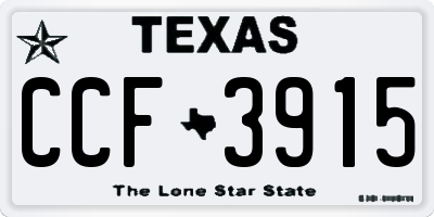 TX license plate CCF3915