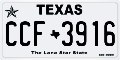 TX license plate CCF3916