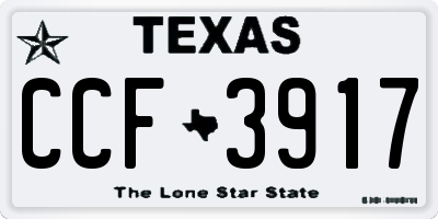 TX license plate CCF3917