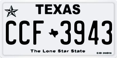 TX license plate CCF3943