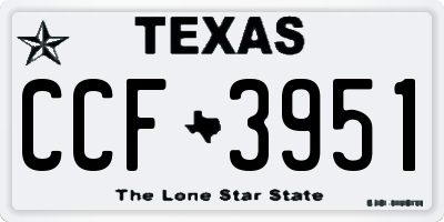 TX license plate CCF3951