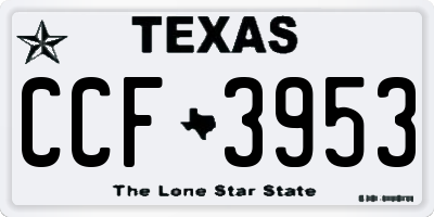 TX license plate CCF3953