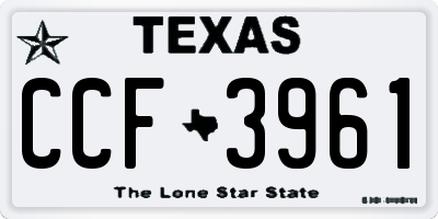 TX license plate CCF3961