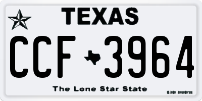 TX license plate CCF3964