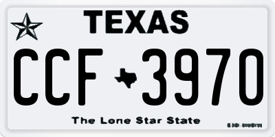 TX license plate CCF3970