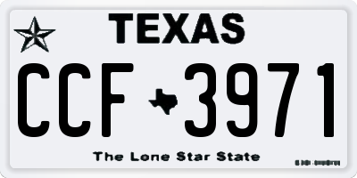 TX license plate CCF3971