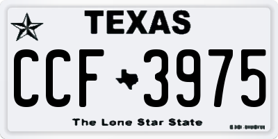 TX license plate CCF3975