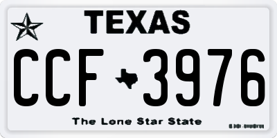 TX license plate CCF3976