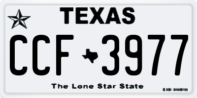 TX license plate CCF3977