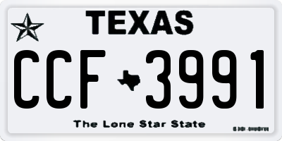TX license plate CCF3991