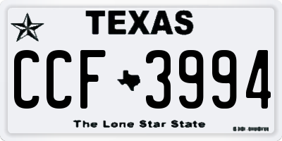TX license plate CCF3994