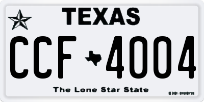 TX license plate CCF4004
