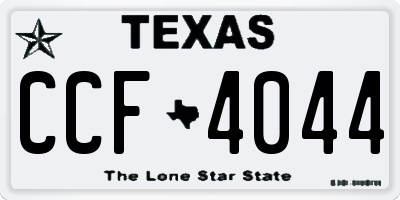 TX license plate CCF4044