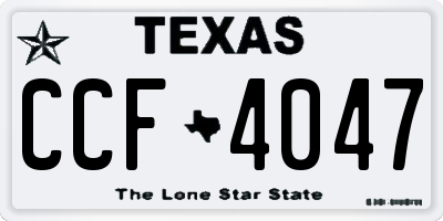 TX license plate CCF4047