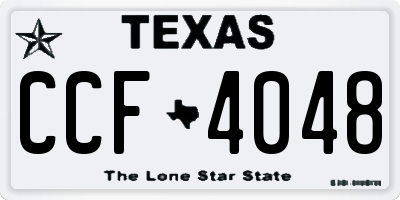 TX license plate CCF4048