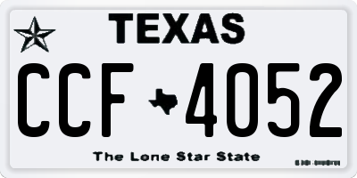 TX license plate CCF4052