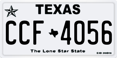 TX license plate CCF4056