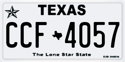TX license plate CCF4057