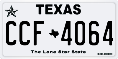 TX license plate CCF4064