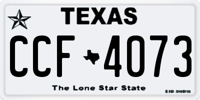 TX license plate CCF4073