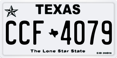TX license plate CCF4079