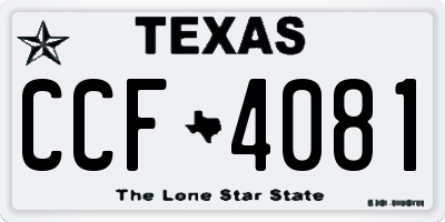 TX license plate CCF4081
