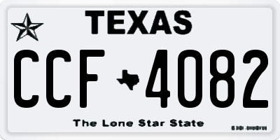 TX license plate CCF4082