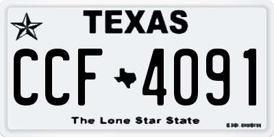 TX license plate CCF4091