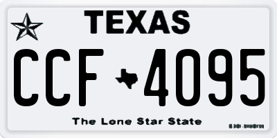 TX license plate CCF4095