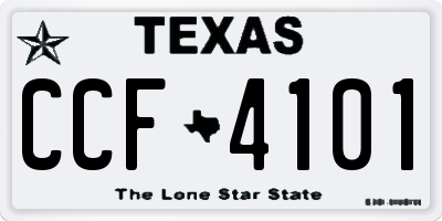 TX license plate CCF4101