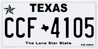 TX license plate CCF4105